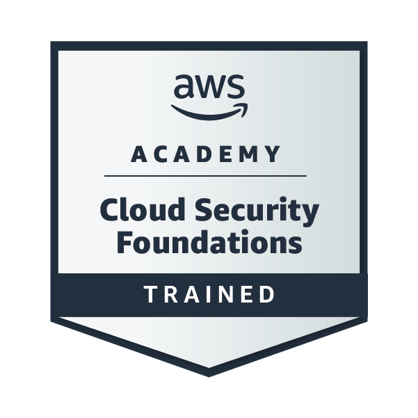 Badge AWS Academy Graduate – Cloud Security Foundations